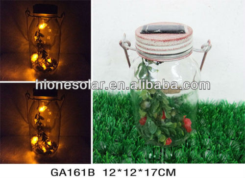 Fashionable solar jar light with lighting bugs
