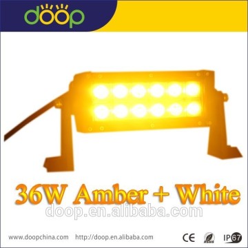 4x4 Amber and White LED Light Bar 7.5" 36w Double Row Amber work ledlight Atv SUV