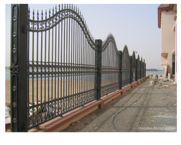 Exterior Metal Sliding Wrought Iron fence Design