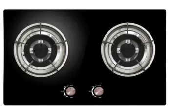 2 Burners Glass Panel Built-in Gas Stove