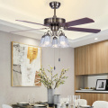 Plywood E27 classical ceiling fan with pull chain