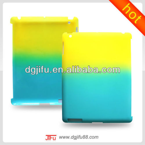 For ipad3 Gradient color rubber finishing PC hard case.