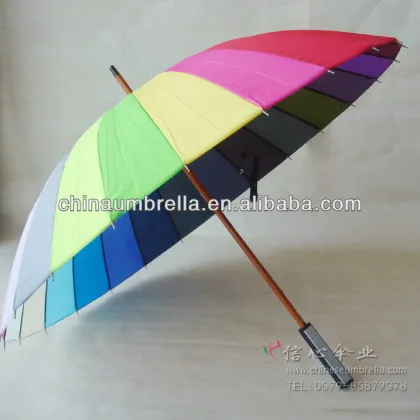 umbrella corporation 24K Multi-color Rainbow golf umbrella XB-011