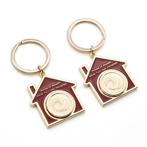 Custom Simple House Shape Removable Magnet Keychain