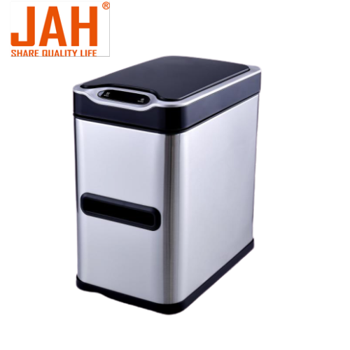 JAH Stainless Steel Sensor Trash Bin for Bathroom