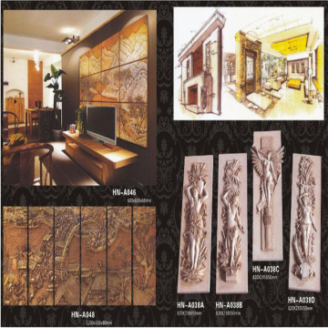 PU & Polyurethane 3d wall wainscoting panels for interior decoration