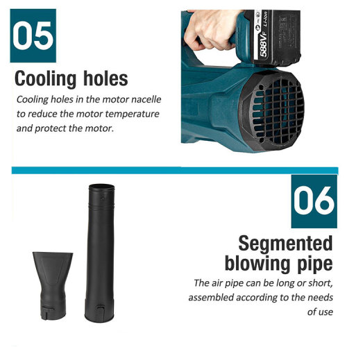 Potencia de litio al aire libre Blower de hoja de aire eléctrico inalámbrico