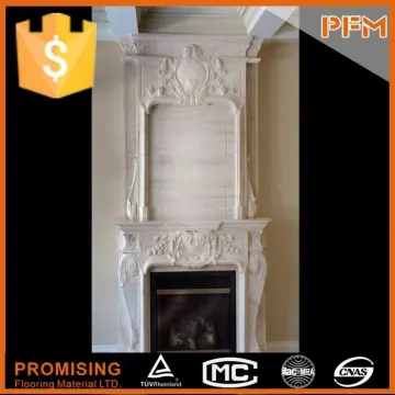 High density housing architecture simple column fireplace mantel