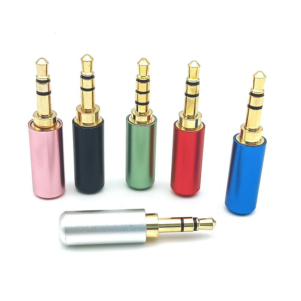 3-Pole Solder Male Audio Stereo Plug TRS Connectors