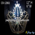 Gran Corona de rhinestone redondo completo del desfile