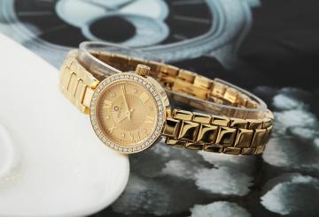 Stainless steel Gold PVD women's watches