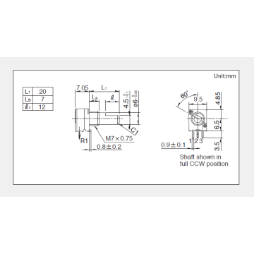 Drehpotentiometer der Serie RK097