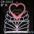 Red Heart Holiday Rhinestone Pageant Crowns For Sale