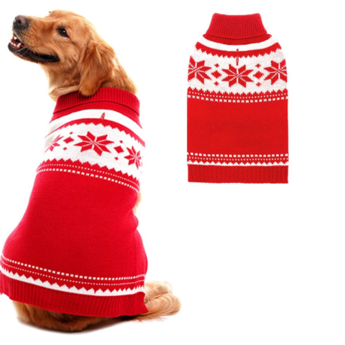 Mantel Dog Winter Garis-garis Colorful untuk Cuaca Dingin