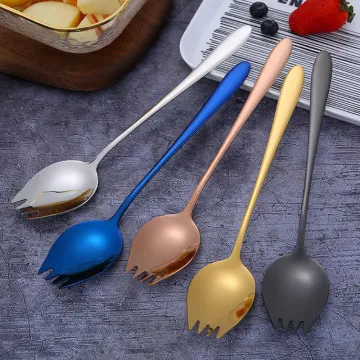 304 Stainless Steel Long Handle Salad Fork Spoon