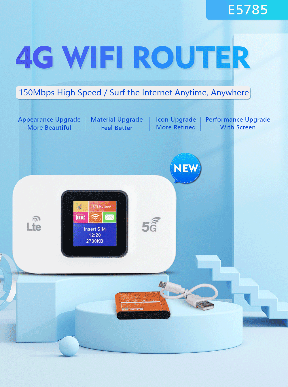Fast Speed 4g Portable Wifi Router E5785 Hotspot, High Quality Fast ...