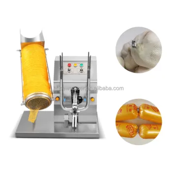 Semi Automatic Plastic Clipping Fruit Mesh Net Bag Packing Machine