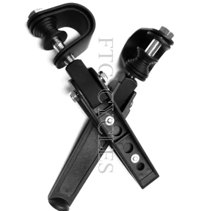 Black U-Clamp Foot Pegs for Davidson Bikes