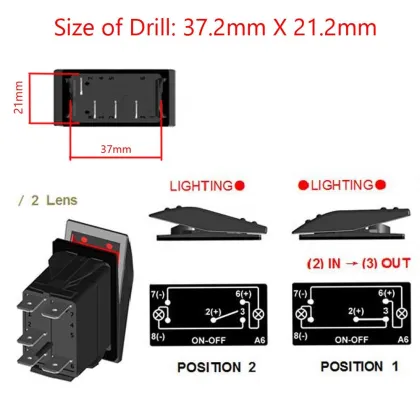 Marine Carling Switch Boat 12V LED Rocker Switch Panel