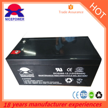 250ah Gel Battery for Solar Power Systems deep cycle battery