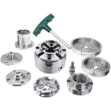 4-Inch 4 Jaw Self-Centering Wood Lathe Chuck - 1/8TPI Mount Thread M33x3.5 M40*2