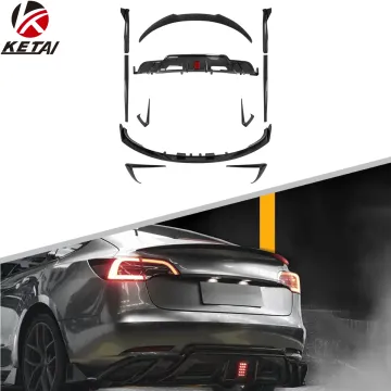 Turbo Style Carbon Look Aero Kit with Light for Tesla Model 3 2018-2023