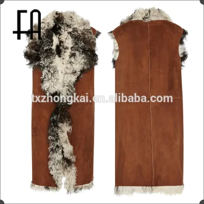 Factory wholesale price lady's lamb shearing fur vest /shearing lamb fur vest