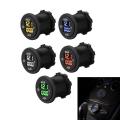 12V Auto Boat Motorcycle LED Digital Voltmeter Aux