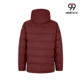 Jaqueta de inverno com capuz e isolamento de caixa curta