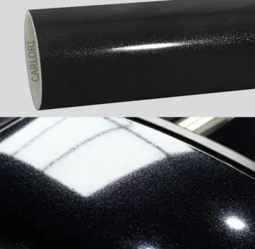 gloss diamond pearl black car wrap vinyl