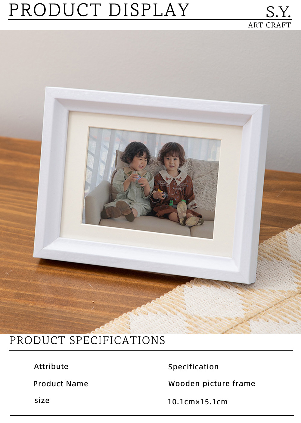 Classic White Picture Frame for Family Photos X