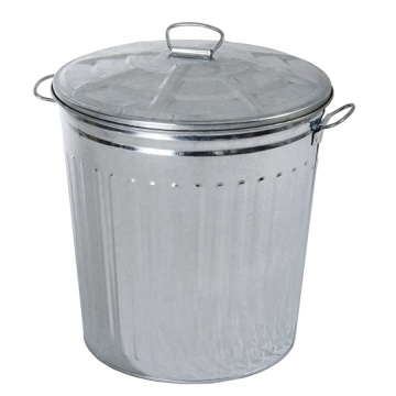 High-Quality Metal Garden 62L Garbage Can with Lid