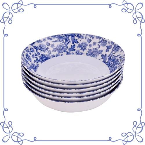 8.5 Inch Melamine Shallow Bowls Set of 6