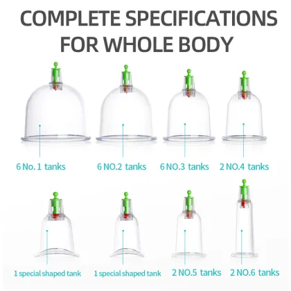 plastic Vacuum Cupping with massage cupping cups