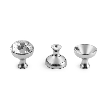 L007 Crystal Handle - Clear Diamond Acrylic Door Knob with Zinc Base