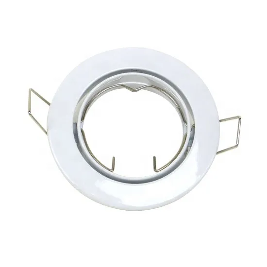 Round Recessed Ceiling Downlight Fixtures with MR16, GU10 LED Spot Lights and White Fittings