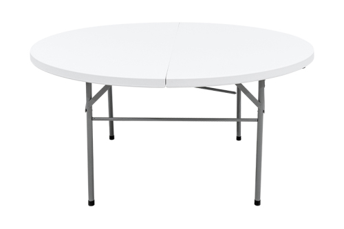 5FT White Plastic Hotel Banquet Tables Folding