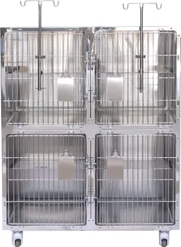 Stainless Steel ICU Oxygen Dog Cage for Veterinary Use