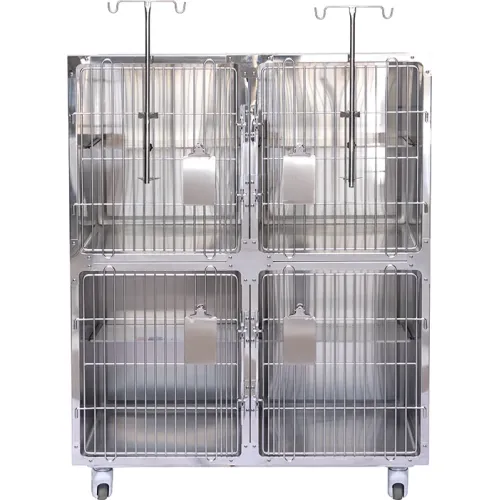 Stainless Steel ICU Oxygen Dog Cage for Veterinary Use