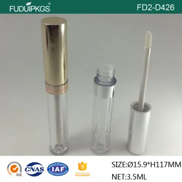 Round Empty Plastic Lip Gloss Packaging Tube