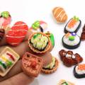 Funny Food Cute Rice Balls Bread Sushi Salmon Resin For Woman Girl Dangle Drop Earrings Asymmetric Earrings Unique Jewelry Gift