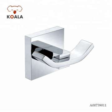Stainless Steel and Brass Double Robe Towel Coat Hanger Hook