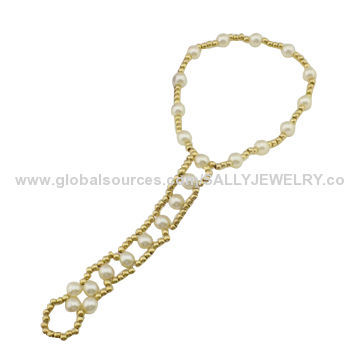 Custom Imitation Pearl Beads Bracelets, Various Designs are Available