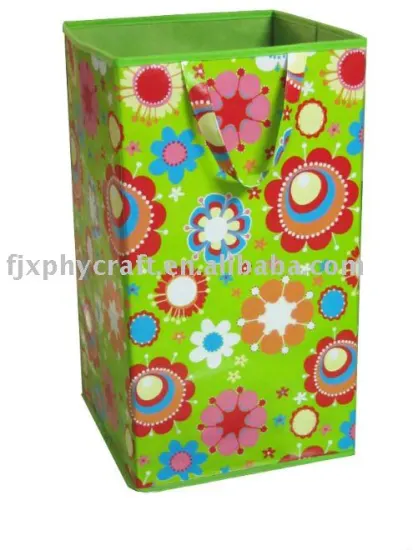 Non-woven foldable laundry hamper