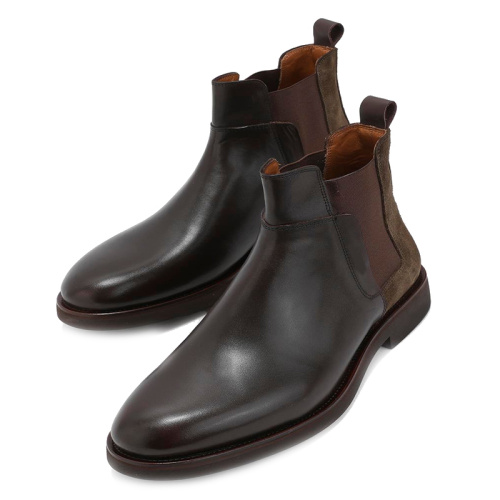 Trendy Men's Full Grain Leather Boots