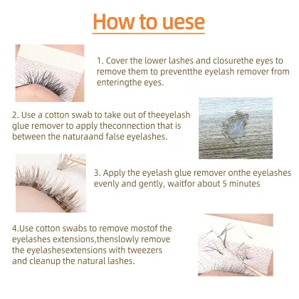 Fast Removal Eyelash Extension Glue Cream/Gel Remover - 5ml/10ml Lash Glue Remover