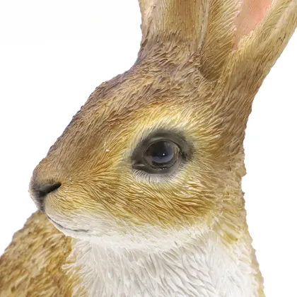 Custom Handmade Resin Animal Figurines: Realistic Garden Decoration Hare Rabbit Statue