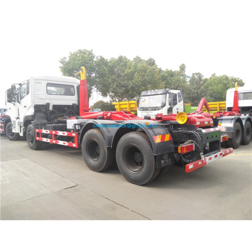 High quality Dongfeng 6x4 hook arm garbage truck