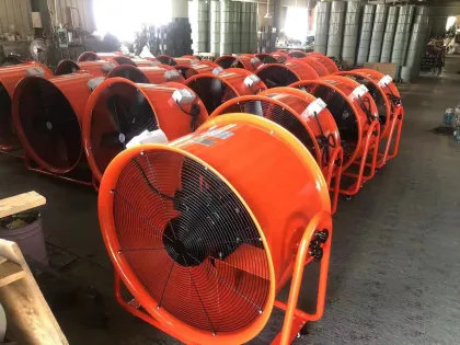 2200W Movable Axial Flow Ventilator Fan 29000CFM 24inch Aluminum Blade Exhaust Fan