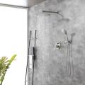 Brushed Nickel Wall Mount Brass Shower Set